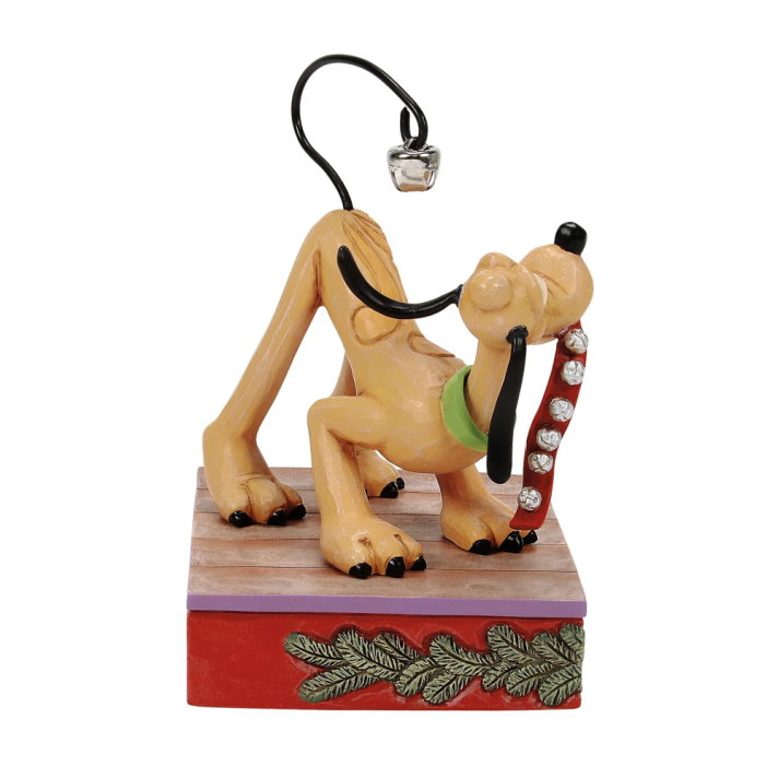 Disney Traditions kerstbeeld - Pluto met kerstbel