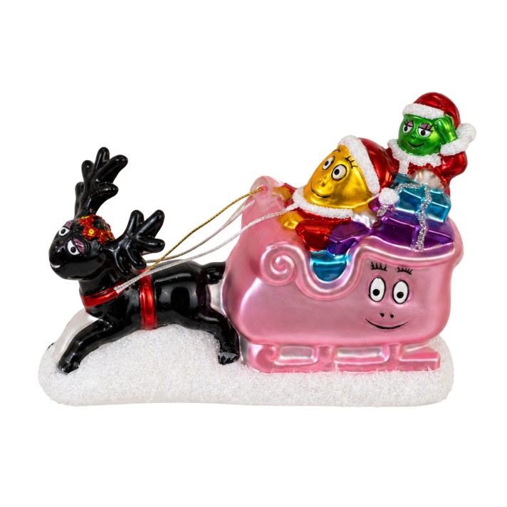 De Ballen Uit kerstornament - Barbapapa in arrenslee