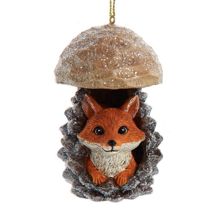 Kurt Adler Christmas ornament - Fox in pinecone