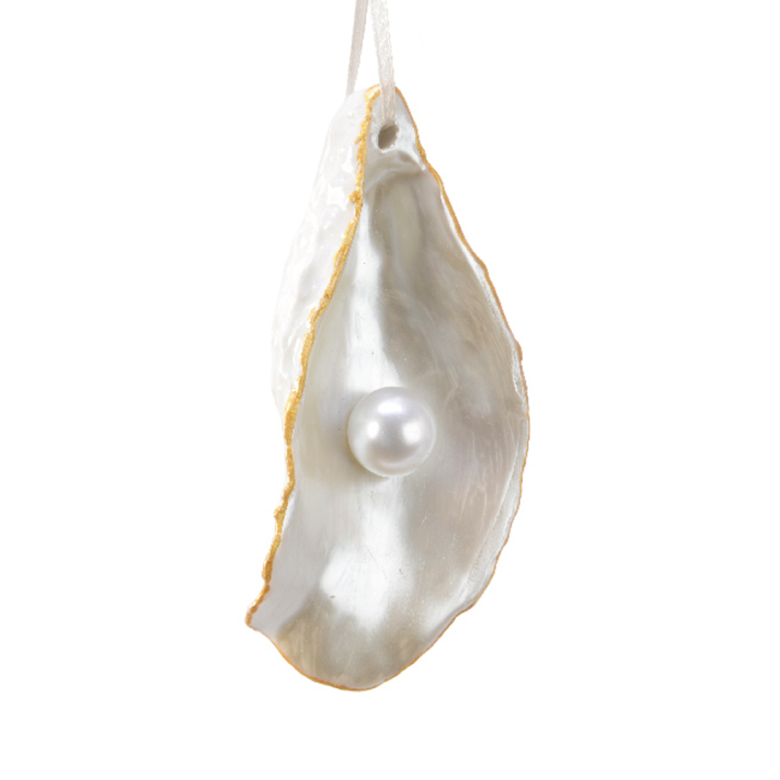 Kerstornament - Oester met witte parel