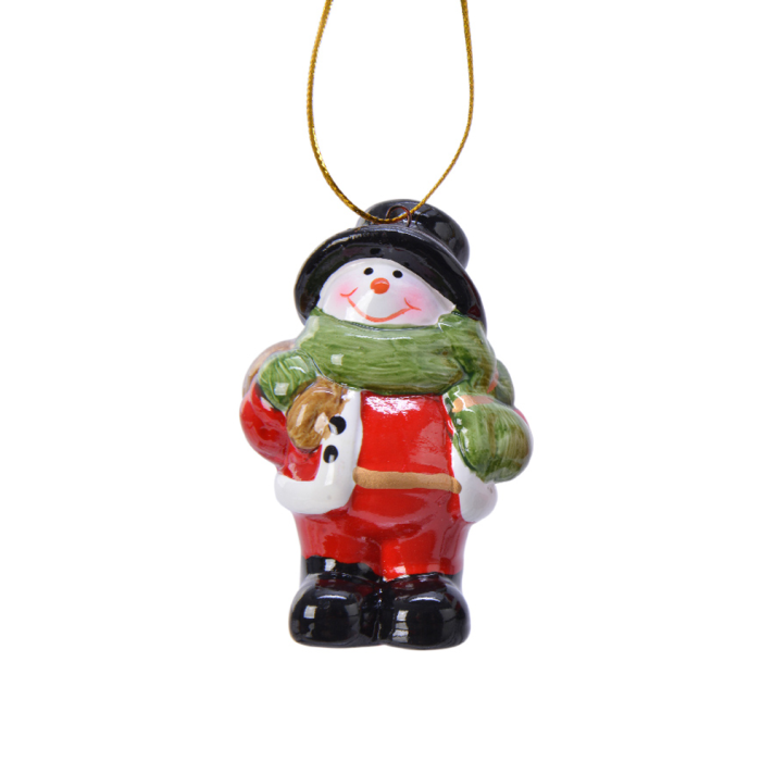 Dolomiet kerstornament - Sneeuwpop - 8cm