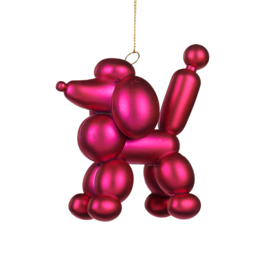Goodwill kerstornament - Opblaas poedel - Paars