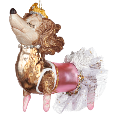 Goodwill kerstornament - Teckel als ballerina