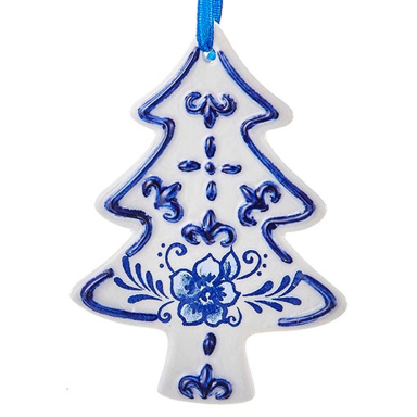 Kurt Adler kerstornament - Kerstboom - Delfts Blauw