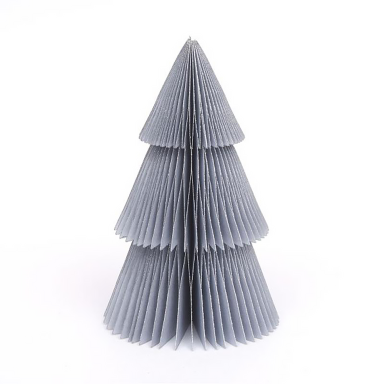 Only Natural papieren kerstboom - Met zilveren glitters - Zilver - 22,5cm