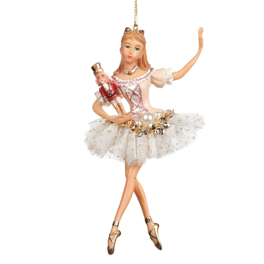 Goodwill kerstornament - Ballerina - Met notenkraker - 14cm