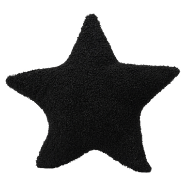 Polyester kussen - Als ster - Zwart