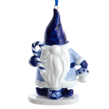 Kurt Adler kerstornament - Gnoom - Delfts Blauw