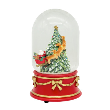 Sneeuwbol - Met kerstman en arrenslee