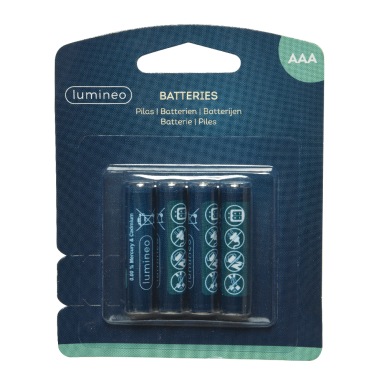Lumineo batterijen - AAA - Set van 4