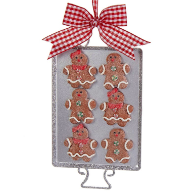 Kurt Adler kerstornament - Bakplaat met gingerbread koekjes