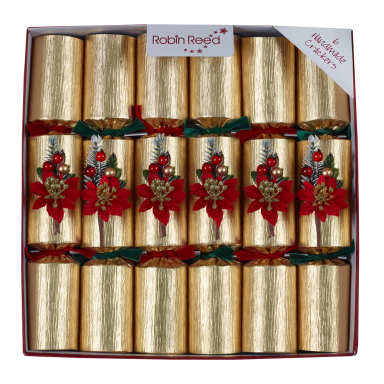 Christmas cracker - Poinsettia - Set van 6