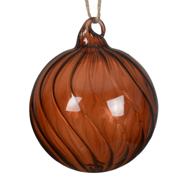 Decoris kerstbal - Met swirl - 8cm