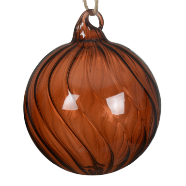 Decoris kerstbal - Met swirl - 10cm