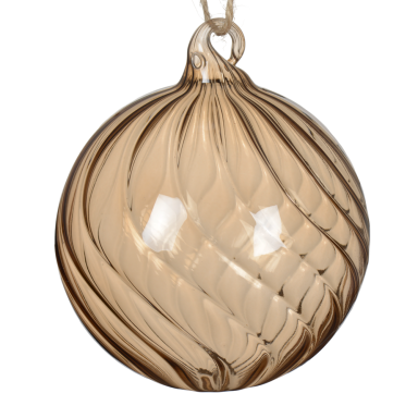 Decoris kerstbal - Met swirl - 10cm