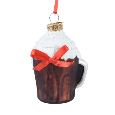Decoris kerstornament - Chocolademelk met slagroom