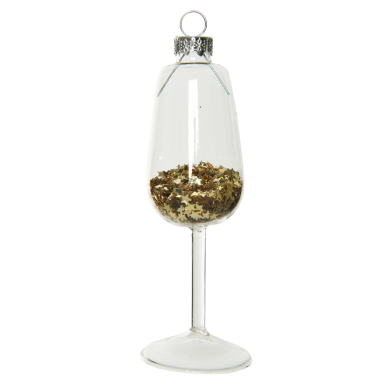 Decoris kerstornament - Champagneglas