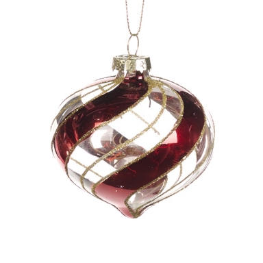 Goodwill kerstbal - Met swirl - 8cm
