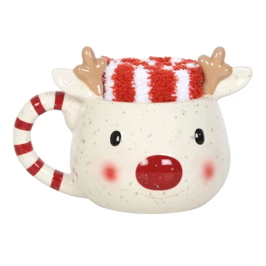 Something Different kerstmok - Rendier - Met sokken