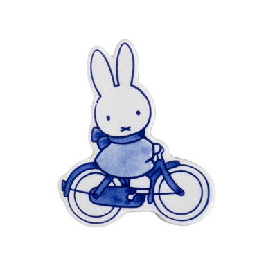 Royal Delft magneet - Nijntje op fiets