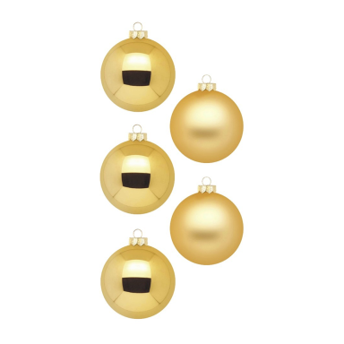 Inge Glas glazen kerstballen - Set van 30 - Goud - 6cm