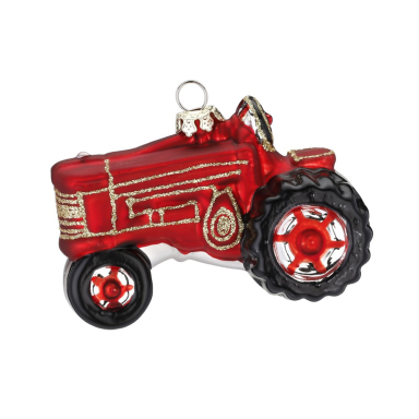Inge Glas kerstornament - Tractor