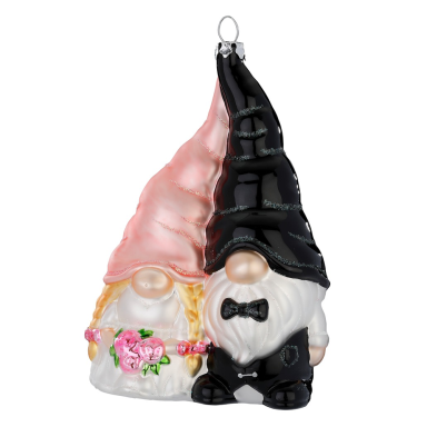 Inge Glas kerstornament - Gnome koppel