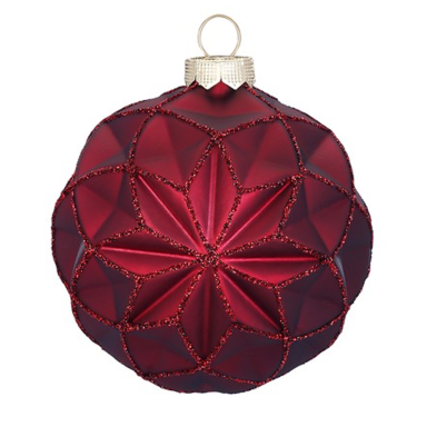 Inge Glas kerstbal - Met glitters - 8cm