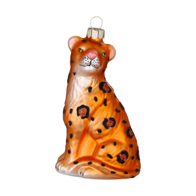 Inge Glas kerstornament - Luipaard