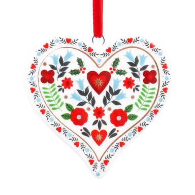 Gisela Graham kerstornament - Hart