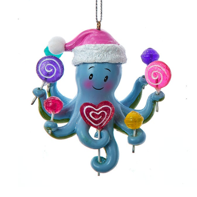 Kurt Adler kerstornament - Octopus met lollies