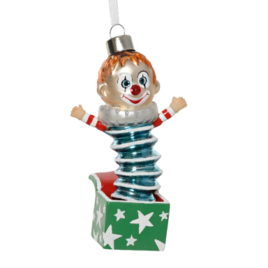 Decoris kerstornament - Clown in doos