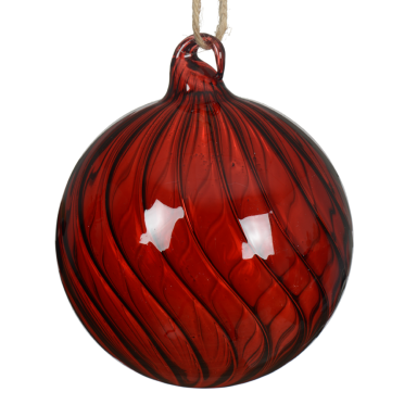 Decoris kerstbal - Met swirl - 8cm