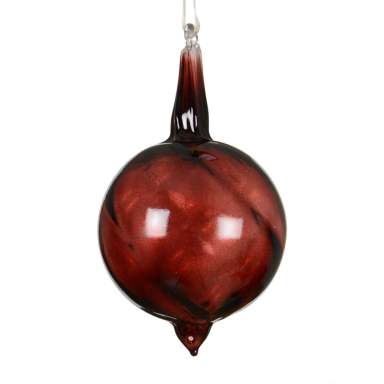 Decoris kerstbal - Met swirl - 8cm