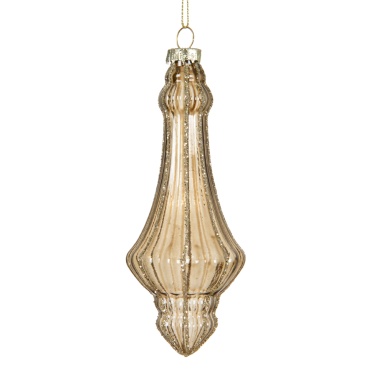 Decoris kerstpegel - Met glitters - 15cm