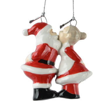 Decoris kerstornament - Kussend paar