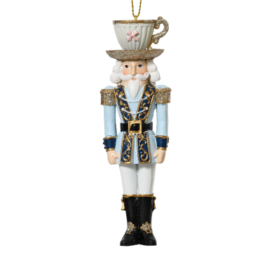 Decoris kerstornament - Notenkraker met theekop