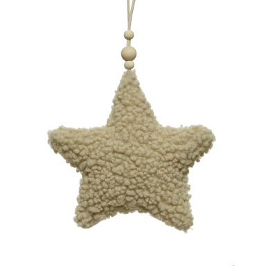 Decoris kerstornament - Ster - Pluche