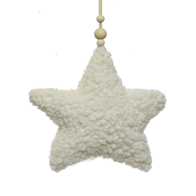 Decoris kerstornament - Ster - Pluche