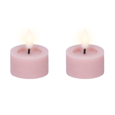 Lumineo LED theelicht - Roze - Set van 2