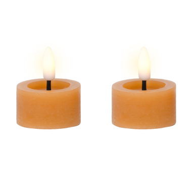 Lumineo LED theelicht - Oranje - Set van 2