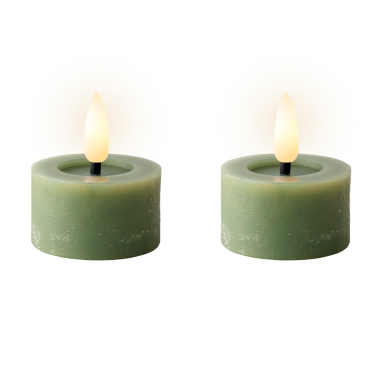 Lumineo LED theelicht - Groen - Set van 2