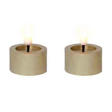 Lumineo LED theelicht - Goud - Set van 2