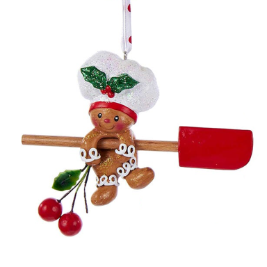Kurt Adler kerstornament - Gingerbread poppetje met spatel