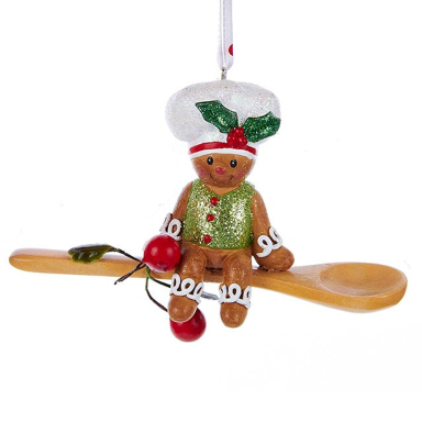 Kurt Adler kerstornament - Gingerbread poppetje met lepel