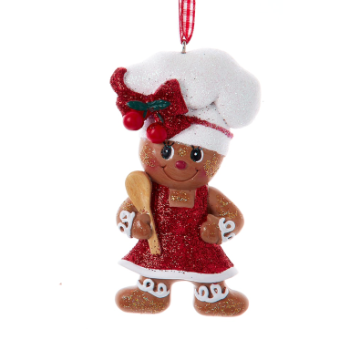 Kurt Adler kerstornament - Gingerbread poppetje als bakker