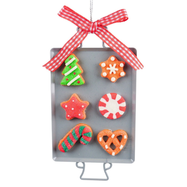 Kurt Adler kerstornament - Bakplaat met gingerbread koekjes