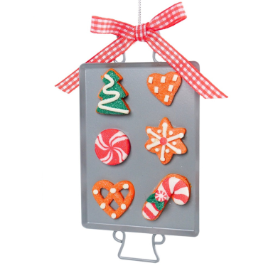 Kurt Adler kerstornament - Bakplaat met gingerbread koekjes