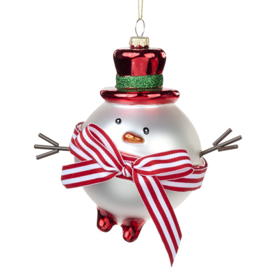 Goodwill kerstornament - Sneeuwpop met strik