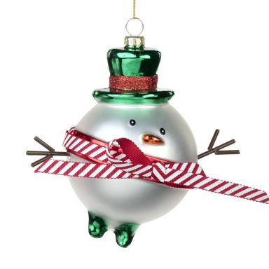 Goodwill kerstornament - Sneeuwpop met strik